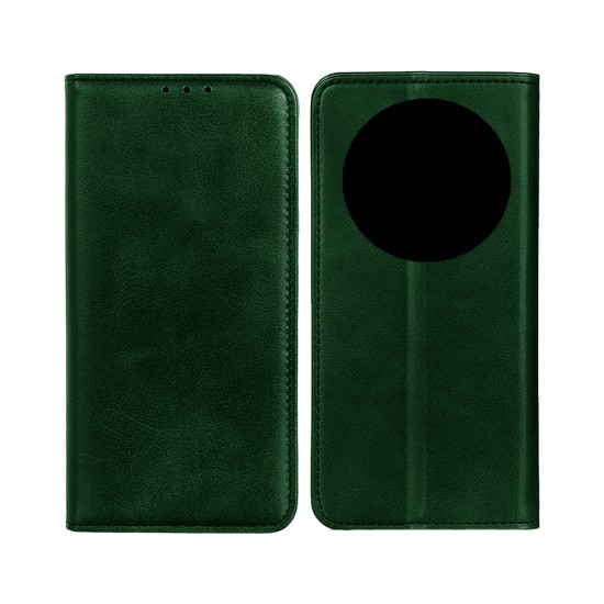 Leather Flip Cover with Internal Pocket For Xiaomi Redmi 14C Green