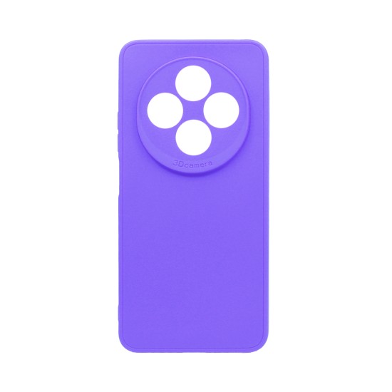 Capa de Silicone Macio com Moldura de Câmera para Xiaomi Redmi 14C Roxo