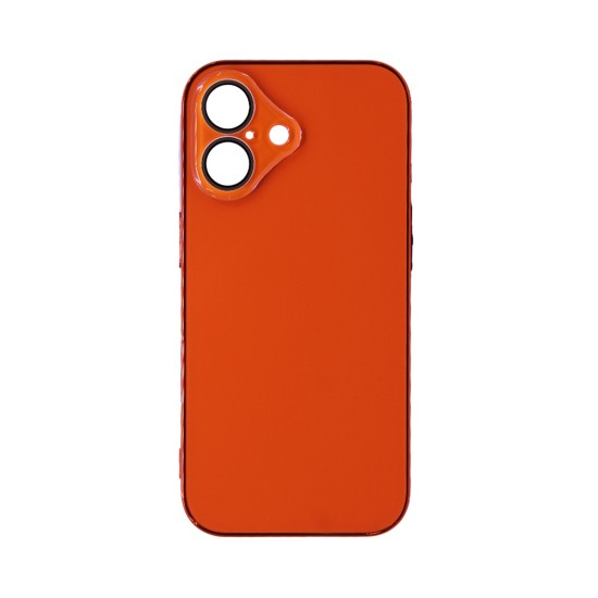 Designer Hard Case with Camera Protection for Apple iPhone 16 Orange