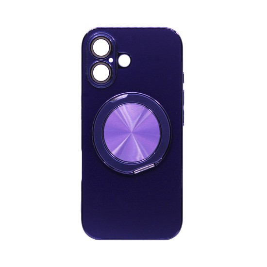 Designer Hard Case with Support and Camera Protection for Apple iPhone 16 Purple