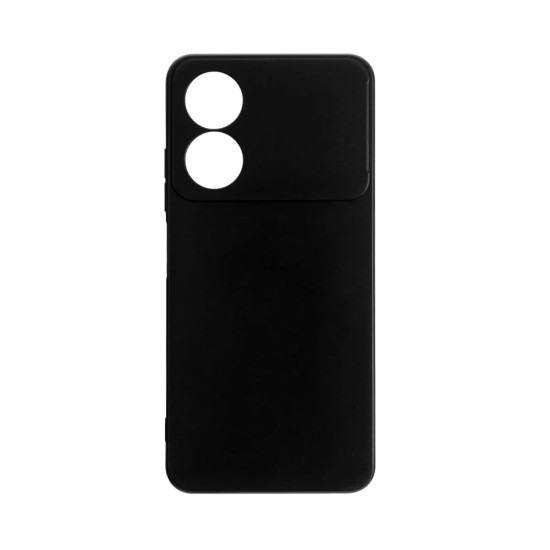 Capa de Silicone com Moldura de Câmera para ZTE Blade A34 Preto