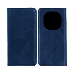 Leather Flip Cover with Internal Pocket For Xiaomi Redmi Note 14 Pro/Redmi Note 14 Pro Plus 5G Blue