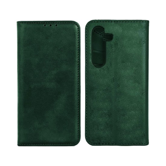 Leather Flip Cover with Internal Pocket for Samsung Galaxy A36 Green Leather Flip Cover with Internal Pocket for Samsung Galaxy A36 Green