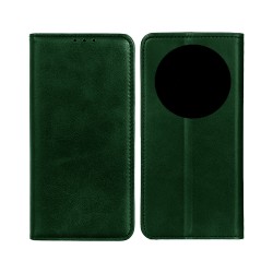 Leather Flip Cover with Internal Pocket for Xiaomi Redmi A3 Pro Green