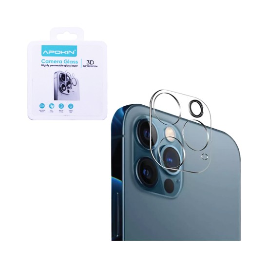 Apokin Tempered Glass Camera Lens Protector for Apple iPhone 12 Pro Max Transparent