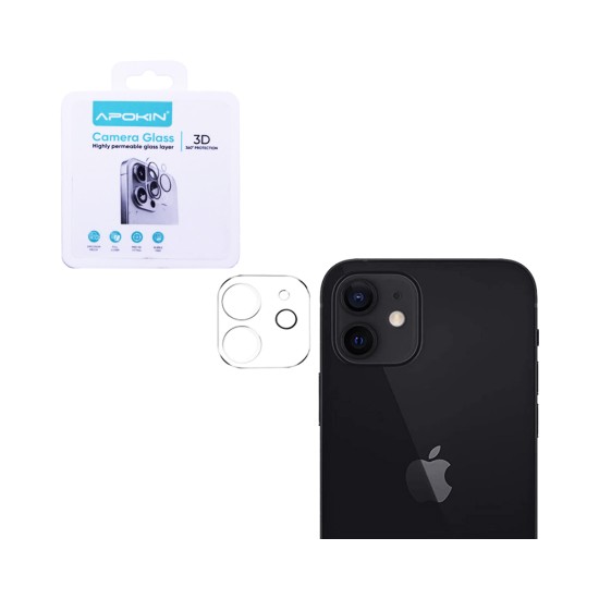 Apokin Tempered Glass Camera Lens Protector for Apple iPhone 12 Transparent