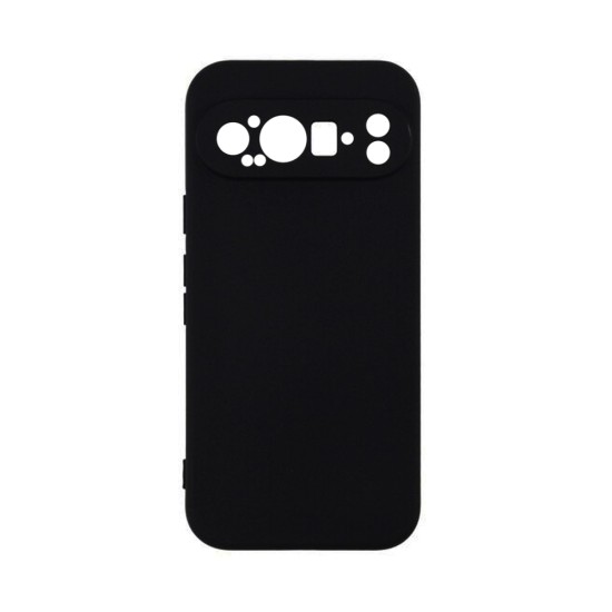 Funda de Silicona con Marco de Cámara para Google Pixel 9 Pro Negro