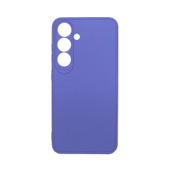 Soft Silicone Case with Camera Shield for Samsung Galaxy S25 5G Purple