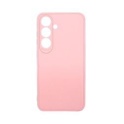 Soft Silicone Case with Camera Shield for Samsung Galaxy S25 5G Pink