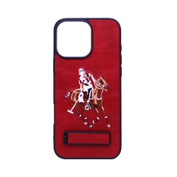 Designer Hard Case US Polo with Support for Apple iPhone 16 Pro Red