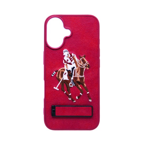 Designer Hard Case US Polo with Support for Apple iPhone 16 Red