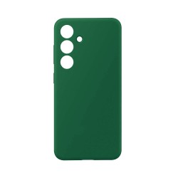 Silicone Case with Camera Shield for Samsung Galaxy S24 FE Dark Green