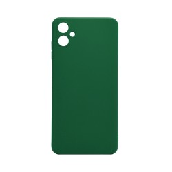 Silicone Case with Camera Shield for Samsung Galaxy A06 Dark Green