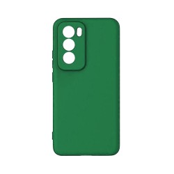 Silicone Case with Camera Shield for Oppo Reno12 Pro Dark Green