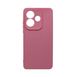 Soft Silicone Case with Camera Shield for Xiaomi Redmi Note 14 5G Pink