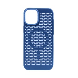 Mesh Design Magnetic Case for Apple iPhone 16 Blue