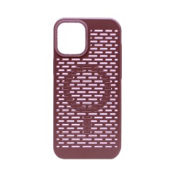 Mesh Design Magnetic Case for Apple iPhone 16 Pro Max Rose Gold 