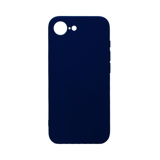 Capa de Silicone com Moldura de Câmera para Apple iPhone 16E Azul Escuro Capa de Silicone com Moldura de Câmera para Apple iPhone 16E Azul Escuro