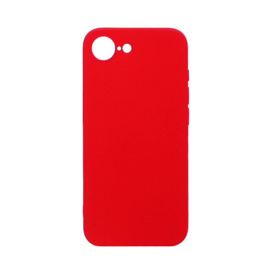 Capa de Silicone com Moldura de Câmera para Apple iPhone 16E Vermelho Capa de Silicone com Moldura de Câmera para Apple iPhone 16E Vermelho