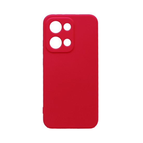 Capa de Silicone com Moldura de Câmera para Oppo Reno13 Vermelho Capa de Silicone com Moldura de Câmera para Oppo Reno13 Vermelho