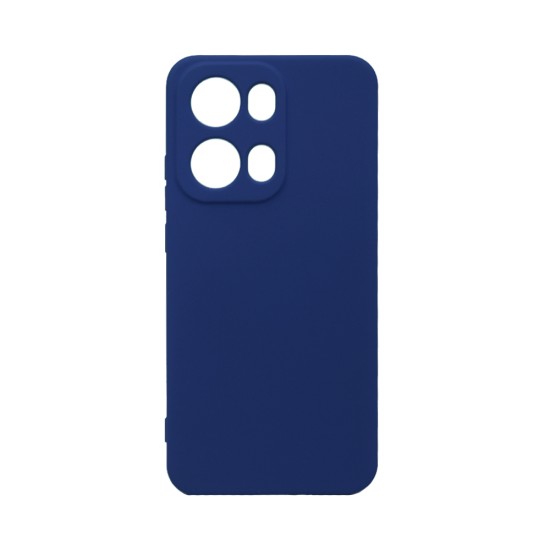 Capa de Silicone com Moldura de Câmera para Oppo Reno13 Pro Azul Escuro Capa de Silicone com Moldura de Câmera para Oppo Reno13 Pro Azul Escuro