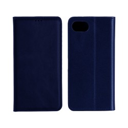 Leather Flip Cover with Internal Pocket for Apple iPhone 16E Blue