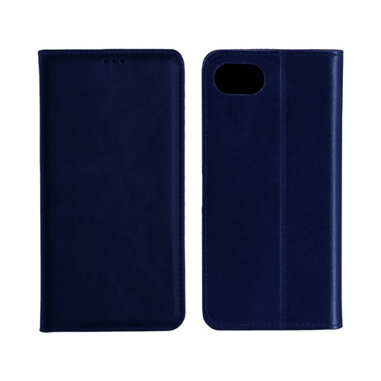 Leather Flip Cover with Internal Pocket for Apple iPhone 16E Blue Leather Flip Cover with Internal Pocket for Apple iPhone 16E Blue