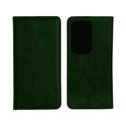Leather Flip Cover with Internal Pocket for Oppo Reno13 F Green