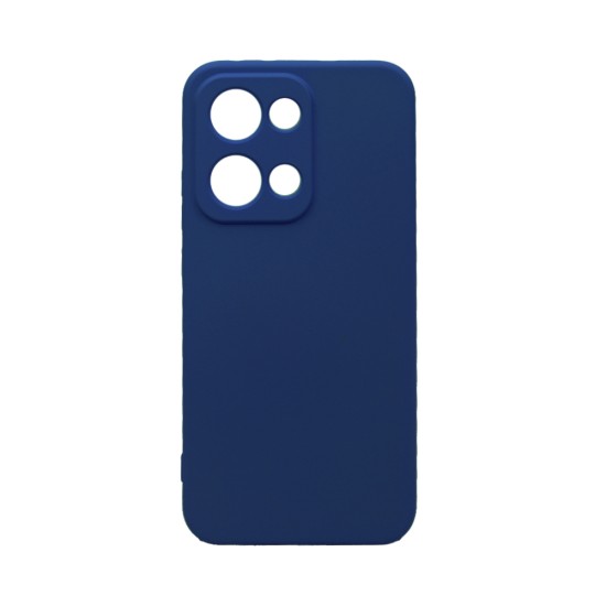 Capa de Silicone com Moldura de Câmera para Oppo Reno13 Azul Escuro Capa de Silicone com Moldura de Câmera para Oppo Reno13 Azul Escuro