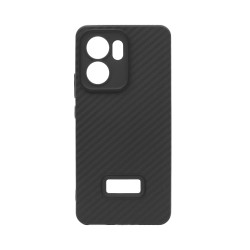 Carbon Fiber Design Silicone case for Oppo Reno13 F Black