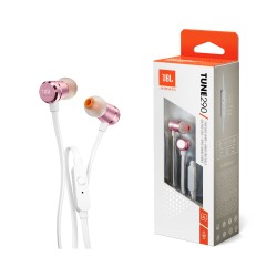 JBL Earphones Tune 290 with Microphone 3.5mm 1.2m Pink JBL Earphones Tune 290 with Microphone 3.5mm 1.2m Pink