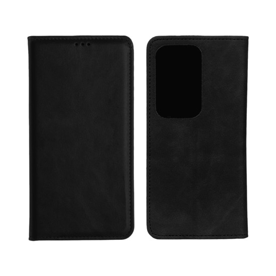 Leather Flip Cover with Internal Pocket For Oppo A79 5G Black