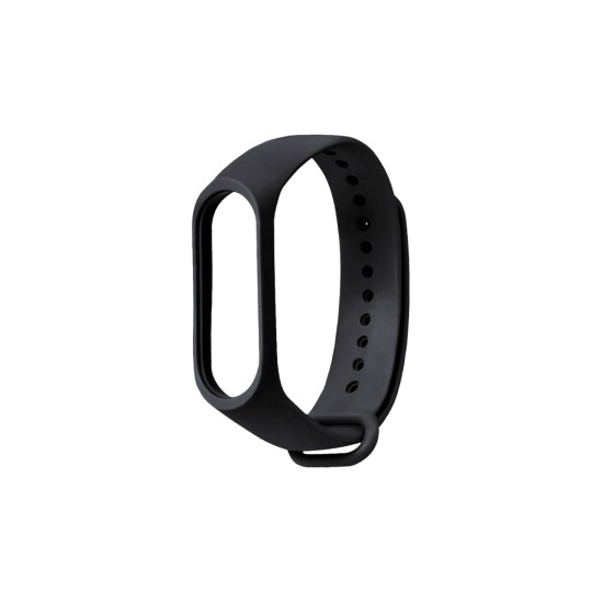 Bracelete de Silicone para Smartwatch Xiaomi Mi Band M3/M4 Preto