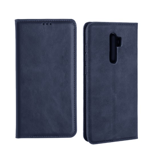 Capa de Couro com Bolso Interno para Xiaomi Redmi 9 Azul