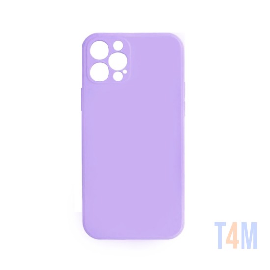 Capa de Silicone com Moldura de Câmera para Apple iPhone 12/12 Pro Max Roxo