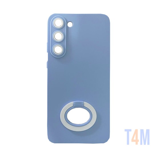 Capa de Silicone com Anel de Suporte para Samsung Galaxy S23 Céu Azul