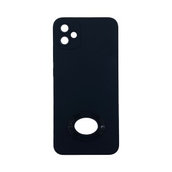 Silicone Case with Support Ring for Samsung Galaxy A04e Black
