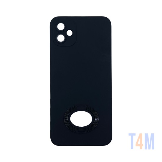 Capa de Silicone com Anel de Suporte para Samsung Galaxy A04e Negro