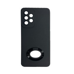 Silicone Case with Support Ring for Samsung Galaxy A23 5g Black