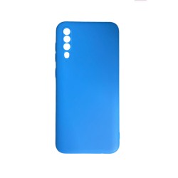 Capa de Silicone com Moldura de Câmera para Samsung Galaxy A50 Azul
