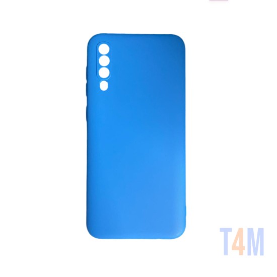 Silicone Case with Camera Shield for Samsung Galaxy A50 Blue