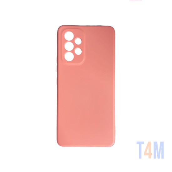 Capa de Silicone com Moldura de Câmera para Samsung Galaxy A53 5g Rosa