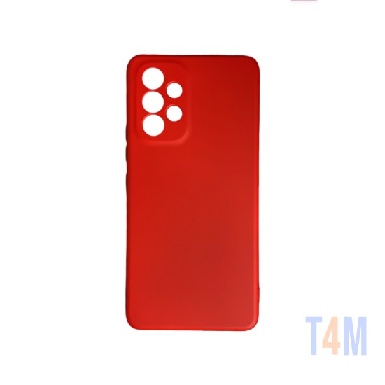 Silicone Case with Camera Shield for Samsung Galaxy A53 5g Red