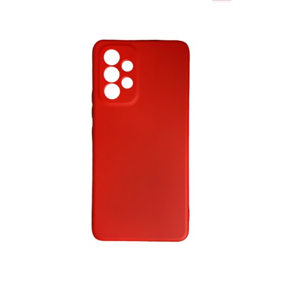 Silicone Case with Camera Shield for Samsung Galaxy A53 5g Red