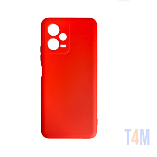 Funda de Silicona con Marco de Cámara para Xiaomi Redmi Note 12 5g/Poco X5 Roja