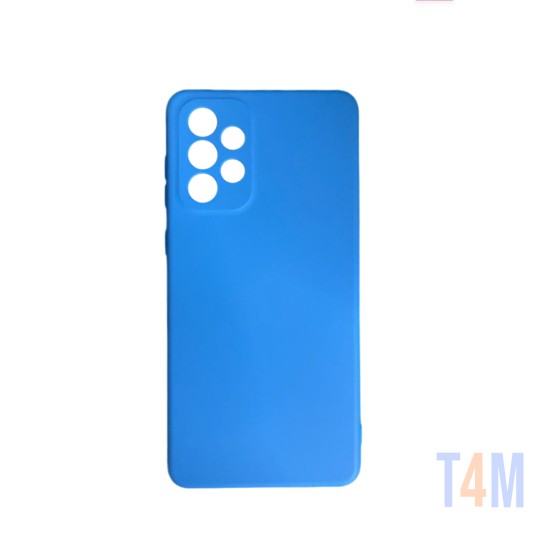 Capa de Silicone com Moldura de Câmera para Samsung Galaxy A73 5g Azul