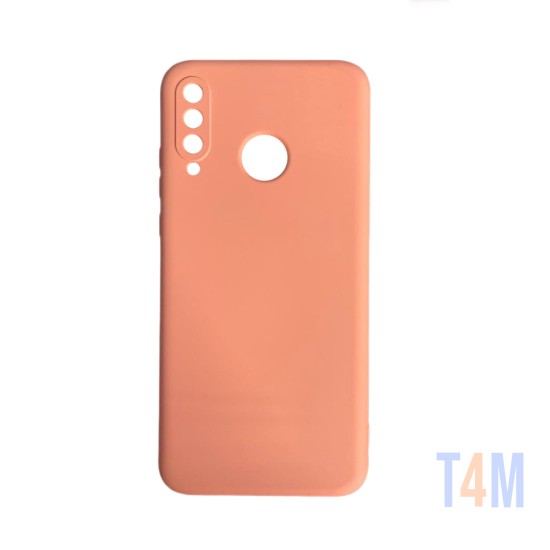 Capa de Silicone com Moldura de Câmera Para Huawei P30 Lite Rosa