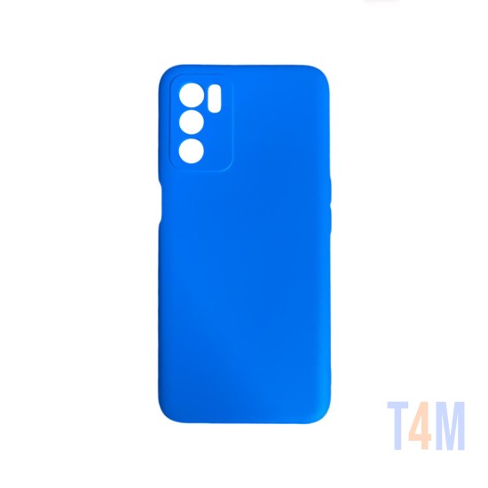 Silicone Case with Camera Shield for Oppo A16/A16s Blue