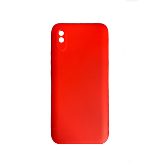 Silicone Cover with Camera Shield for Xiaomi Redmi 9a Red