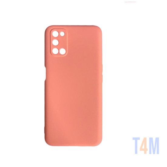 Capa de Silicone com Moldura de Câmera para Oppo A52/A72/A92 Rosa